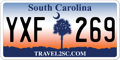 SC license plate YXF269