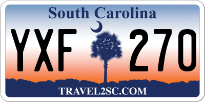 SC license plate YXF270