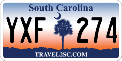 SC license plate YXF274