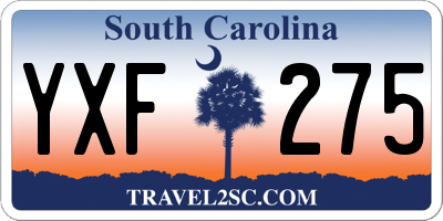 SC license plate YXF275