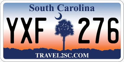 SC license plate YXF276