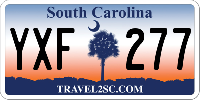 SC license plate YXF277