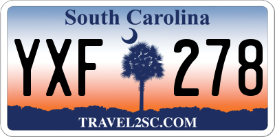 SC license plate YXF278