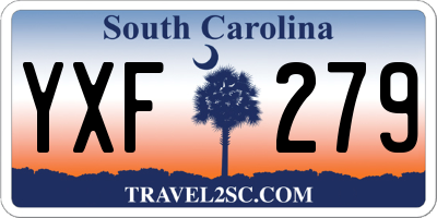 SC license plate YXF279