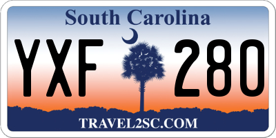 SC license plate YXF280