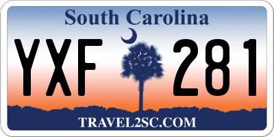 SC license plate YXF281