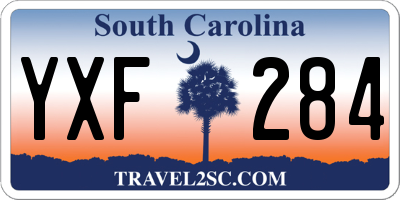 SC license plate YXF284