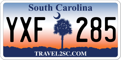 SC license plate YXF285