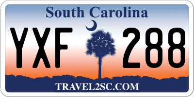 SC license plate YXF288