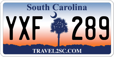 SC license plate YXF289