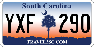 SC license plate YXF290