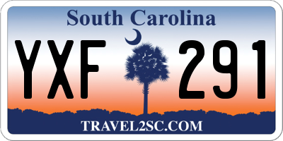 SC license plate YXF291