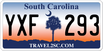 SC license plate YXF293
