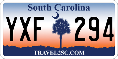 SC license plate YXF294