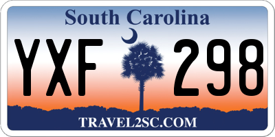 SC license plate YXF298