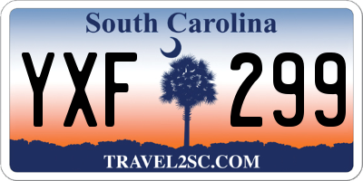 SC license plate YXF299