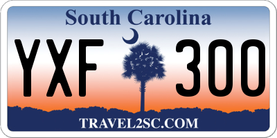 SC license plate YXF300