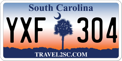SC license plate YXF304