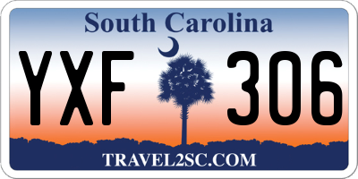 SC license plate YXF306