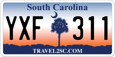 SC license plate YXF311