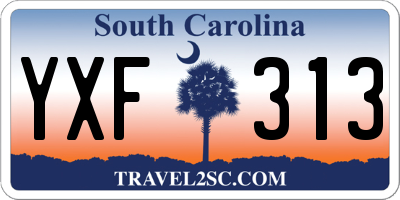 SC license plate YXF313