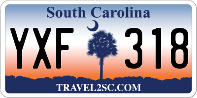 SC license plate YXF318