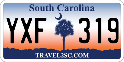 SC license plate YXF319