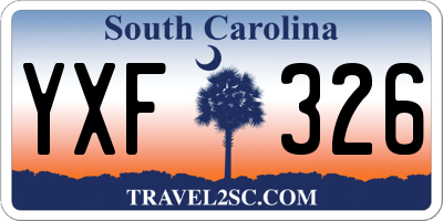 SC license plate YXF326
