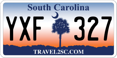 SC license plate YXF327