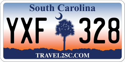 SC license plate YXF328
