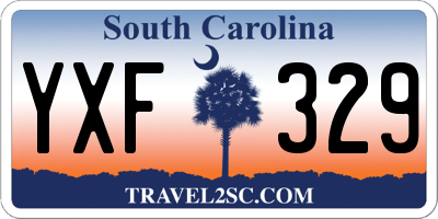 SC license plate YXF329