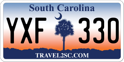 SC license plate YXF330