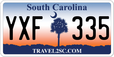 SC license plate YXF335