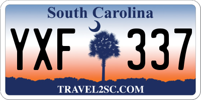 SC license plate YXF337