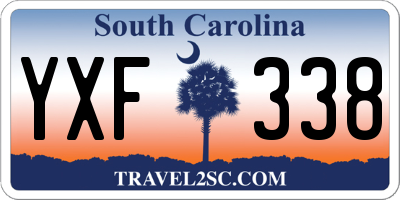 SC license plate YXF338