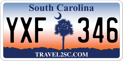 SC license plate YXF346