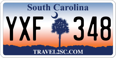 SC license plate YXF348