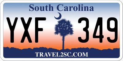 SC license plate YXF349