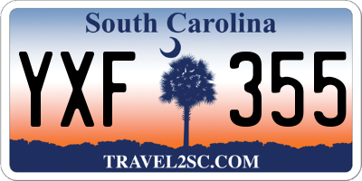 SC license plate YXF355