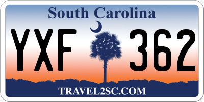 SC license plate YXF362
