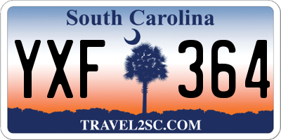 SC license plate YXF364