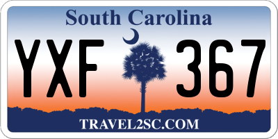 SC license plate YXF367