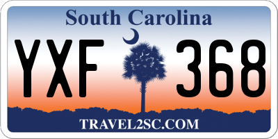SC license plate YXF368