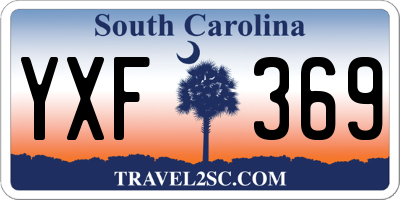 SC license plate YXF369