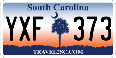 SC license plate YXF373