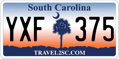 SC license plate YXF375