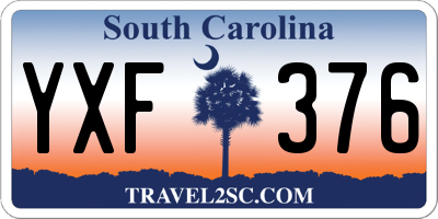 SC license plate YXF376