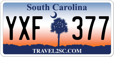 SC license plate YXF377