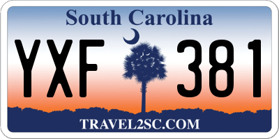 SC license plate YXF381