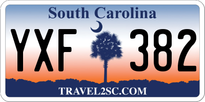 SC license plate YXF382
